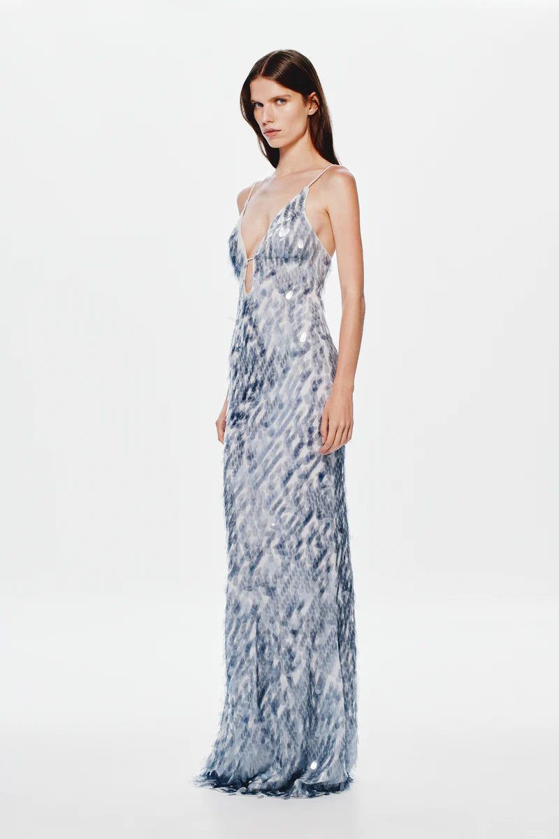 Sapphire Garden Silk Shirt Dress main image 0