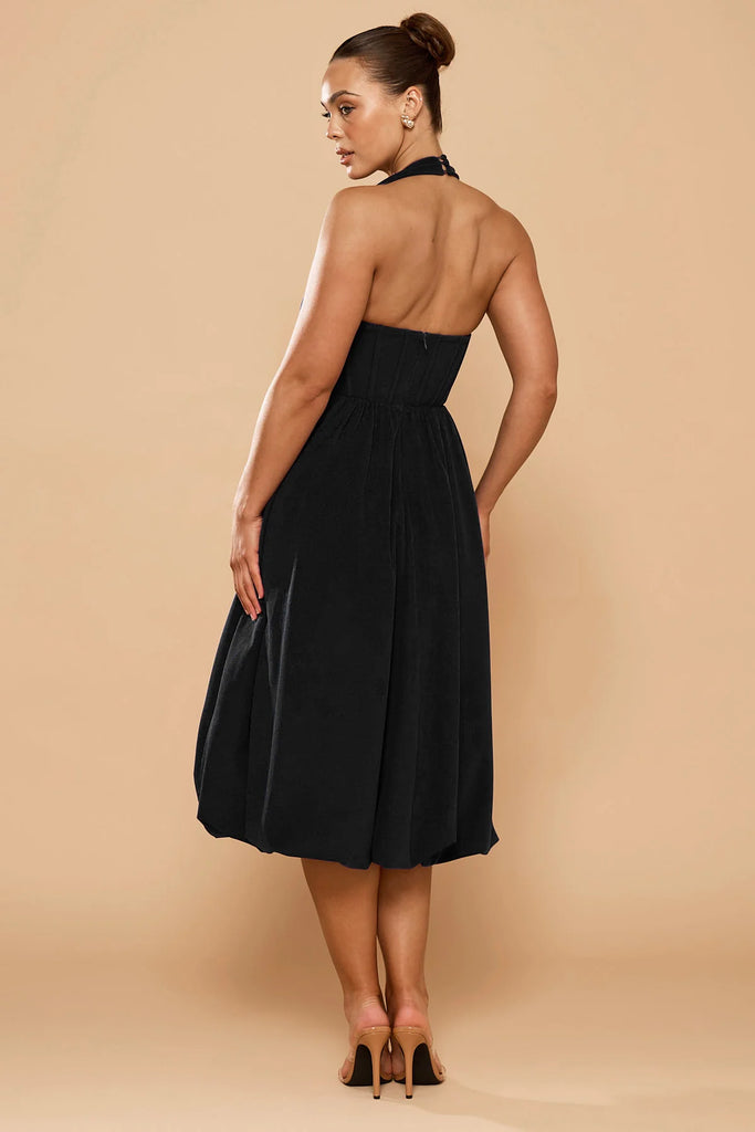 Sofia Halter Bubble Mini Black – Sooki Boutique